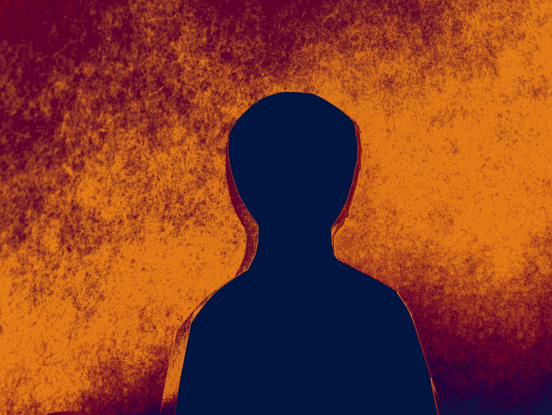 Paper cutout of a human